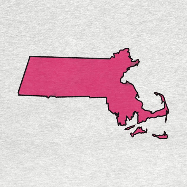 Massachusetts - Magenta Outline by loudestkitten